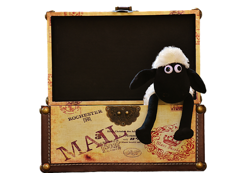 Plush Sheepin Suitcase PNG