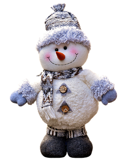 Plush Snowman Toy PNG