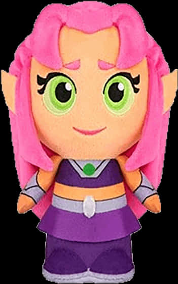 Plush Starfire Character Toy PNG