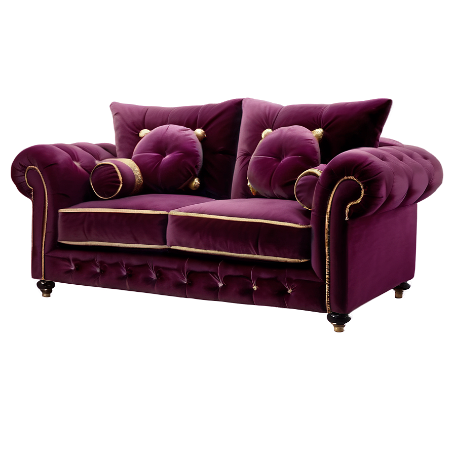 Plush Velvet Sofa Png 40 PNG