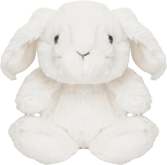 Plush White Bunny Toy PNG