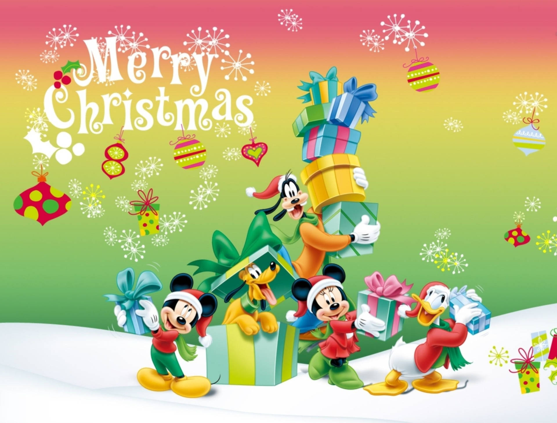 Pluto Disney Merry Christmas Wallpaper