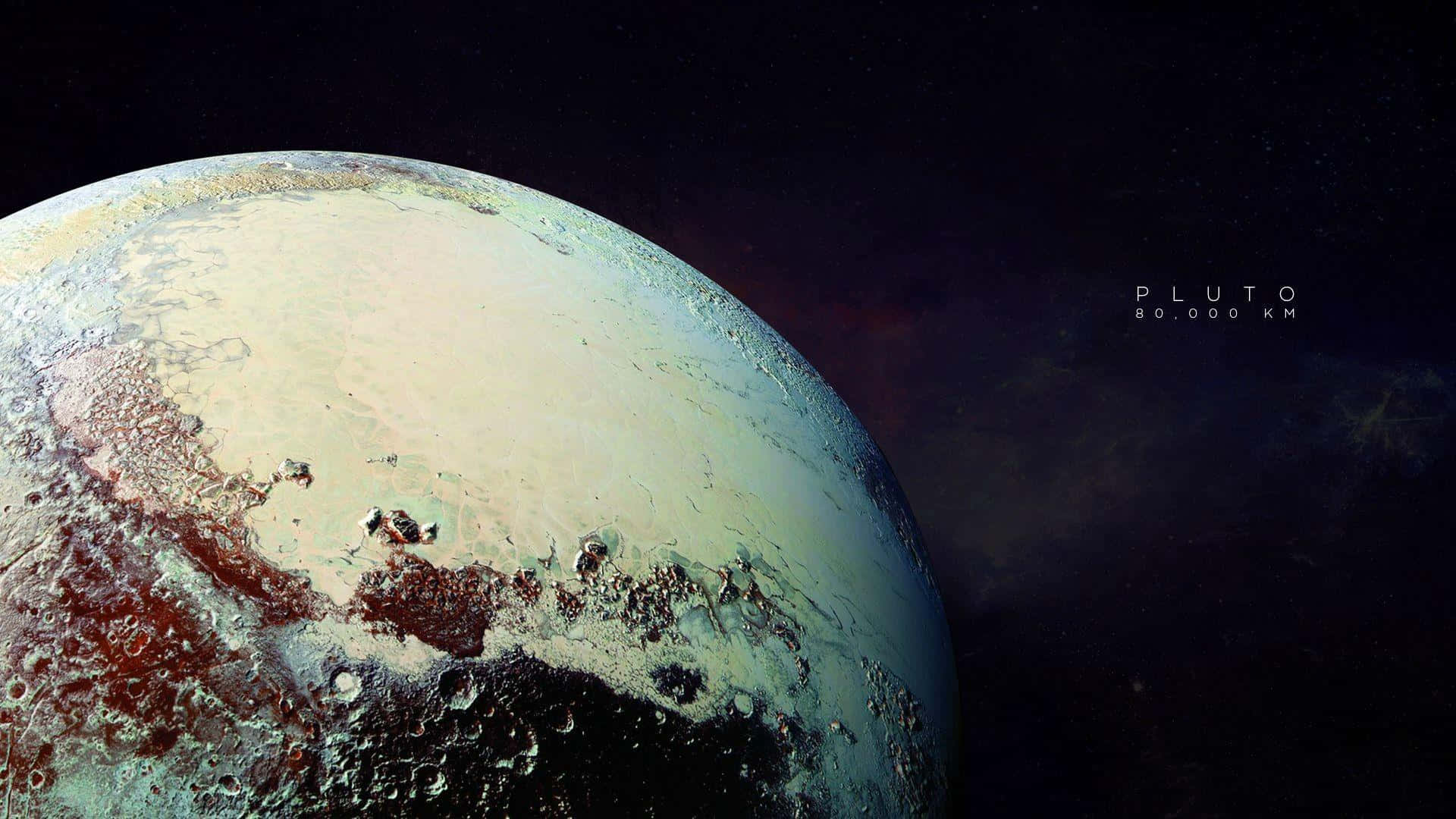 Pluto, an icy dwarf planet at the edge of the solar system