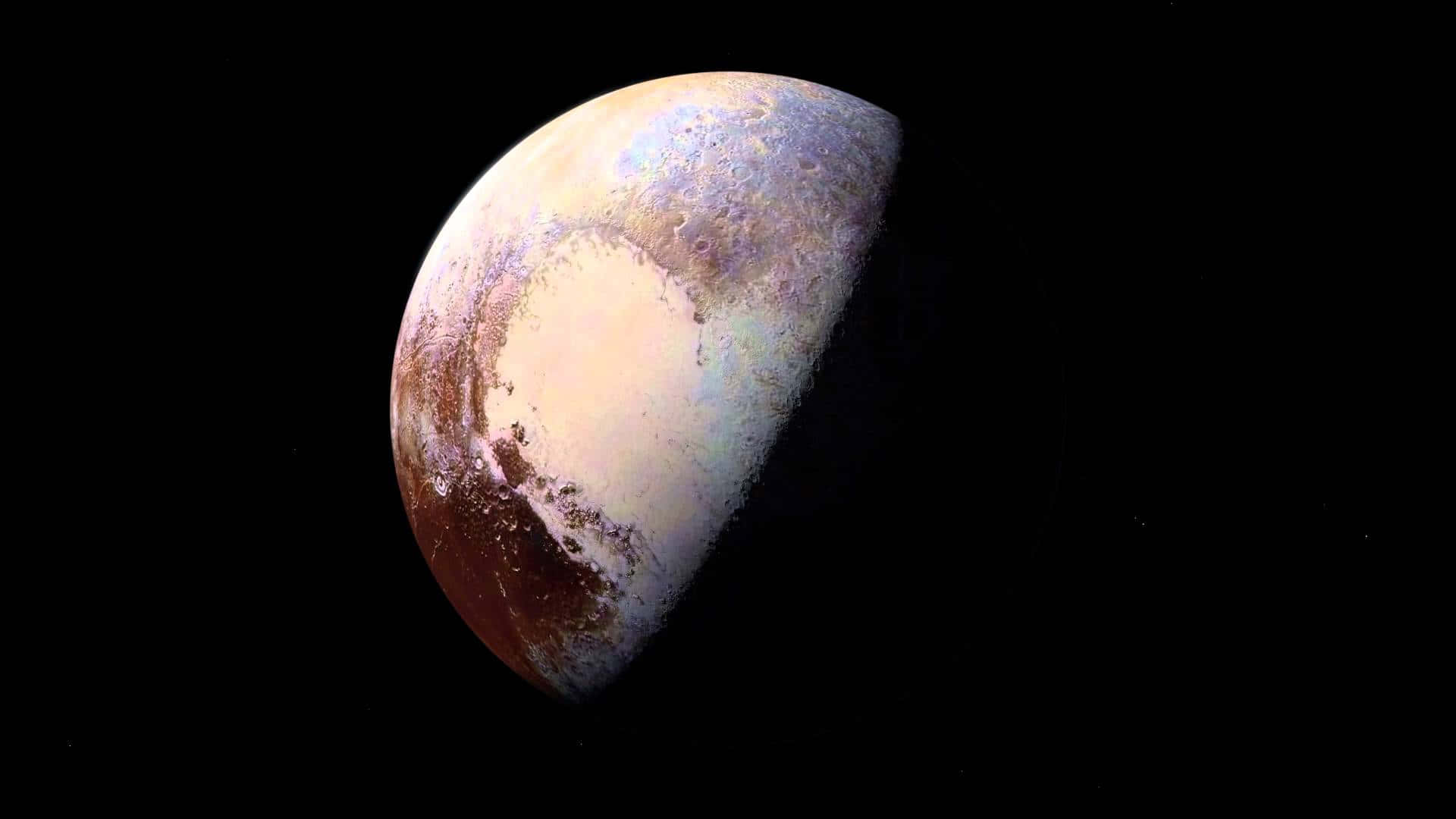 Eineindringliches Nahaufnahme-bild Von Pluto