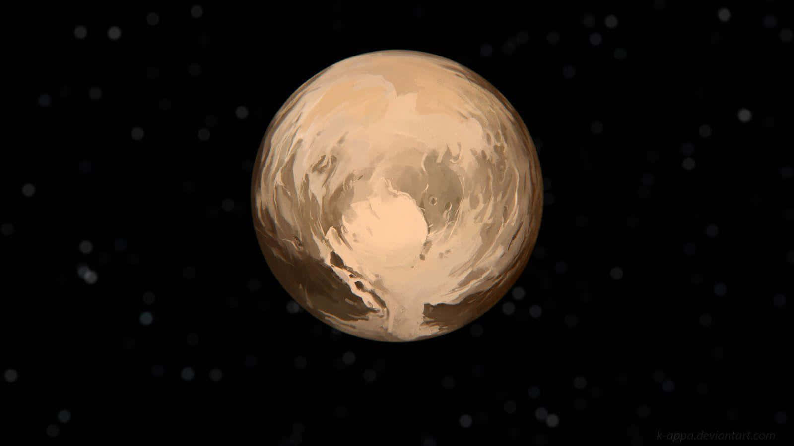 Ennärbild Av Pluto's Isiga Yta Från Nasa's New Horizons Uppdrag.