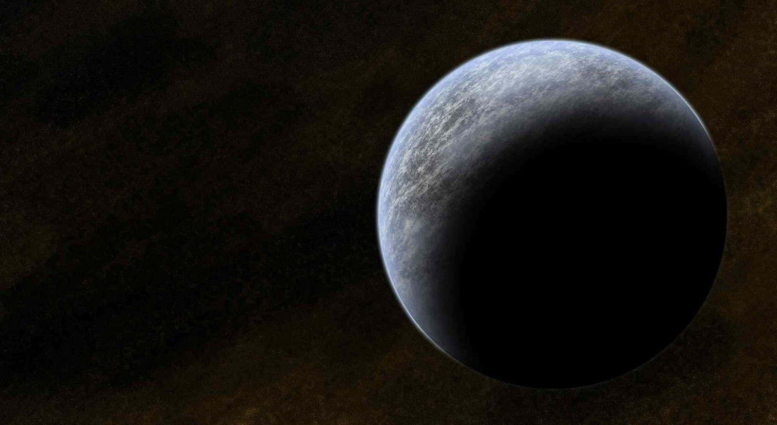 Bilden Närbild På Dvärgplaneten Beskriven Som Den Mest Avlägsna Världen I Vårt Solsystem.