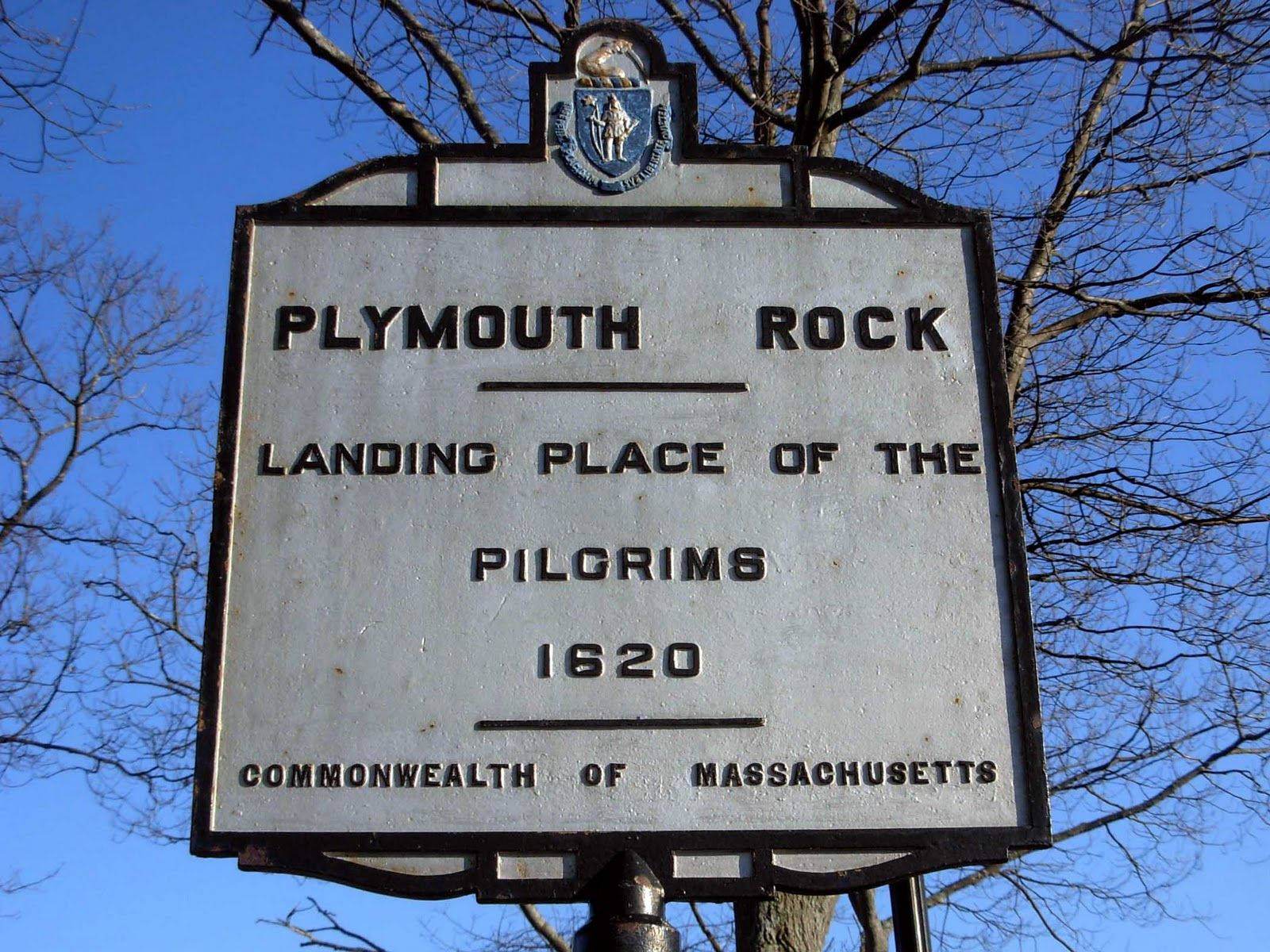 Plymouth Rock Marker Massachusetts