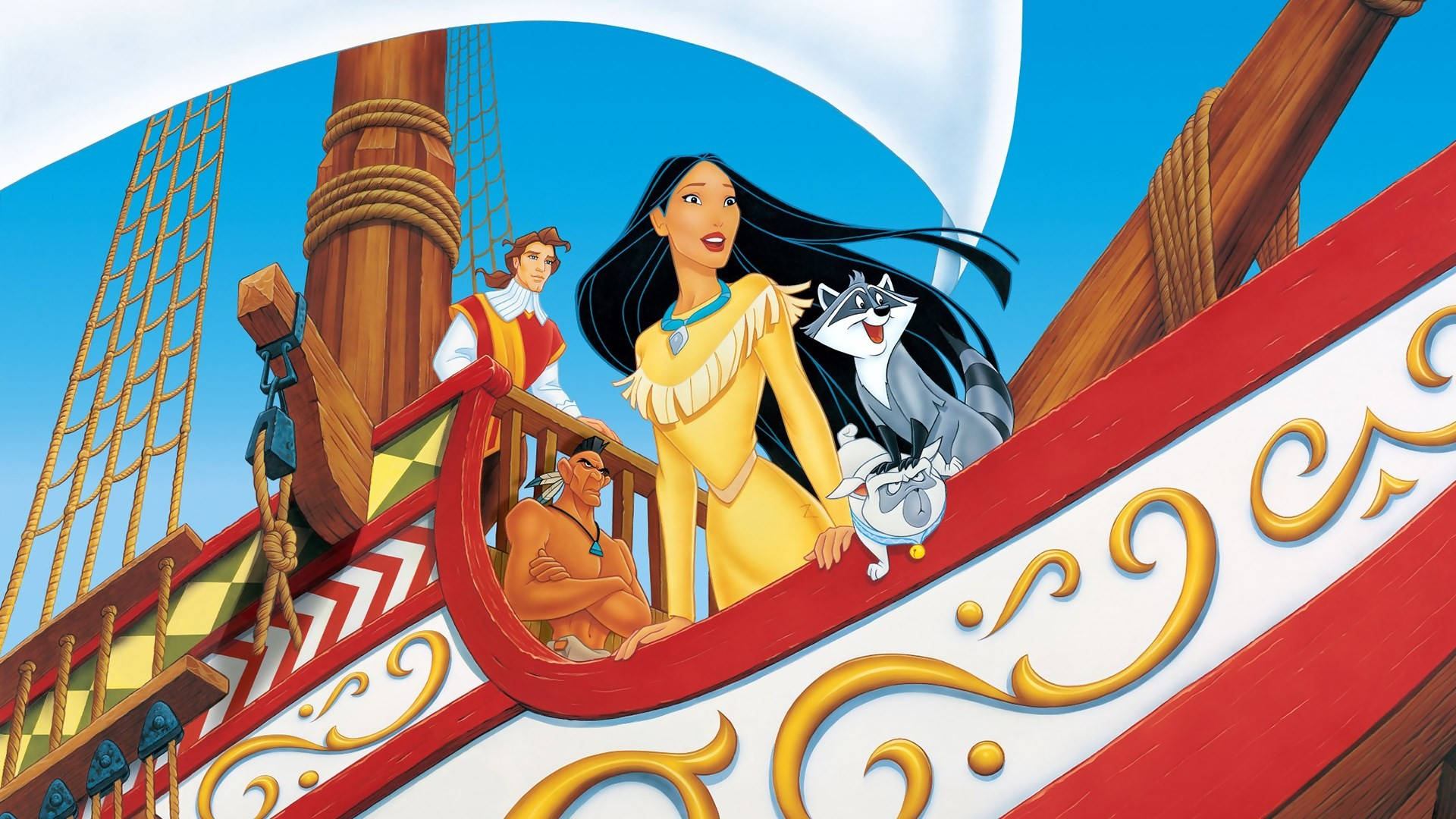 Pocahontas Amazed In The Ship