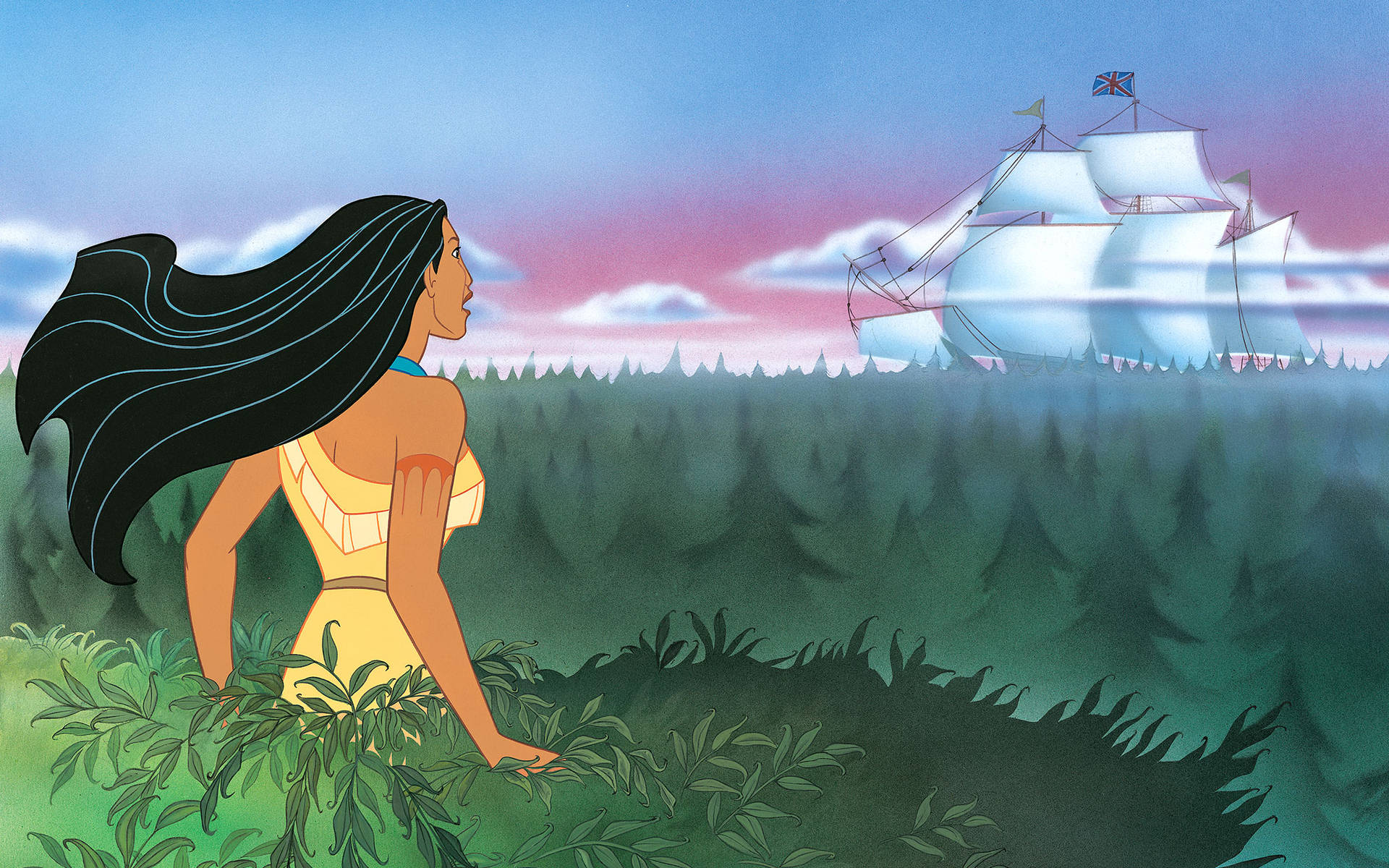 Pocahontas And Ship