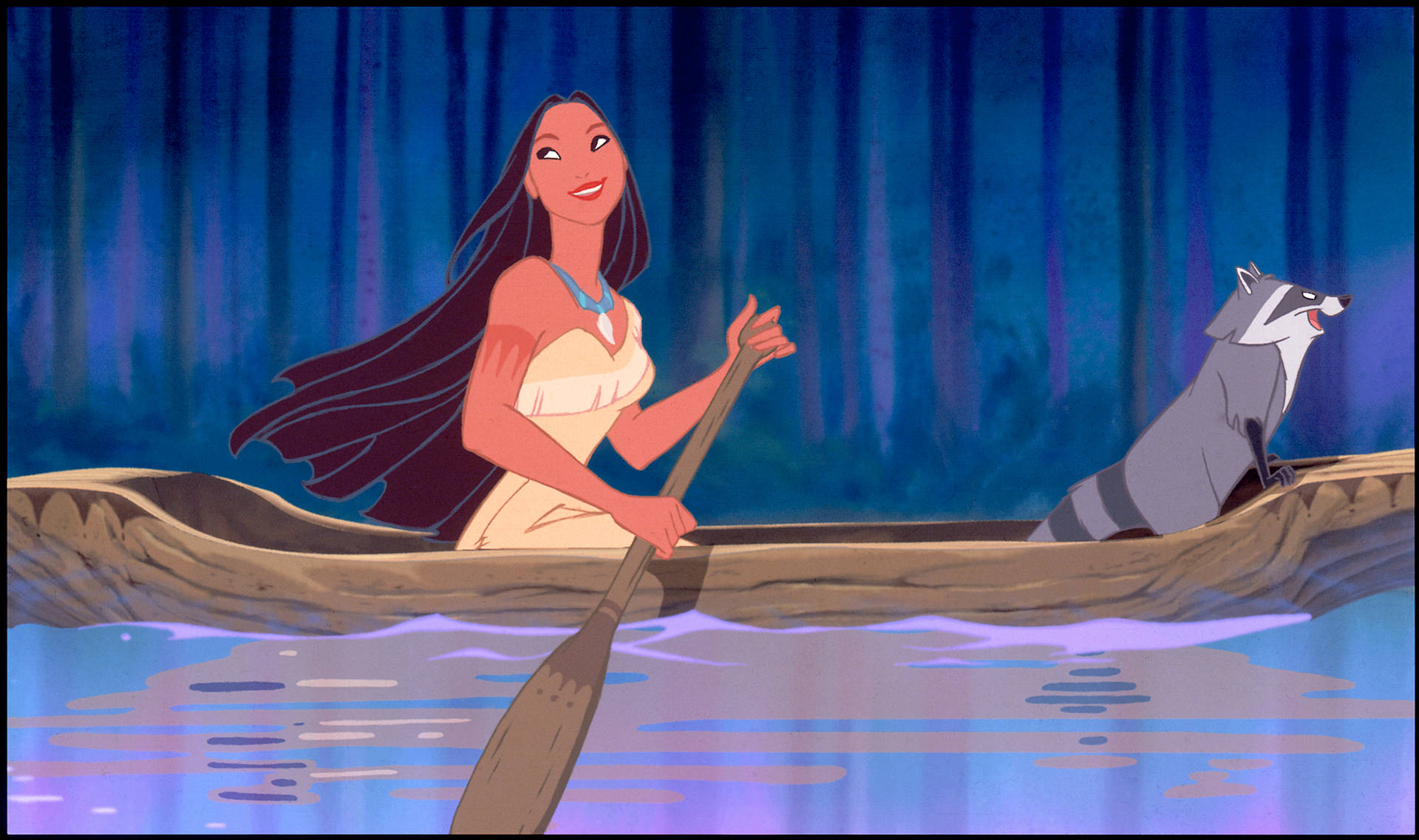 Pocahontas Rowing Boat With Meeko