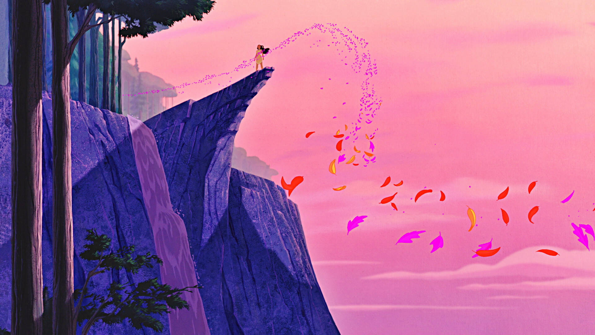 Pocahontas Standing On Cliff