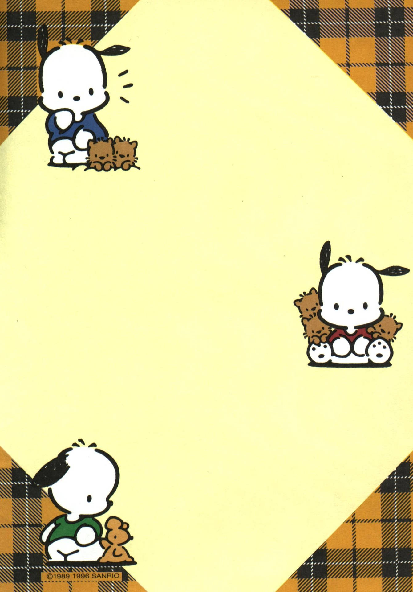Pochacco In Yellow Flannel Poster Wallpaper