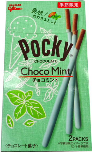 Pocky Choco Mint Flavor Packaging PNG