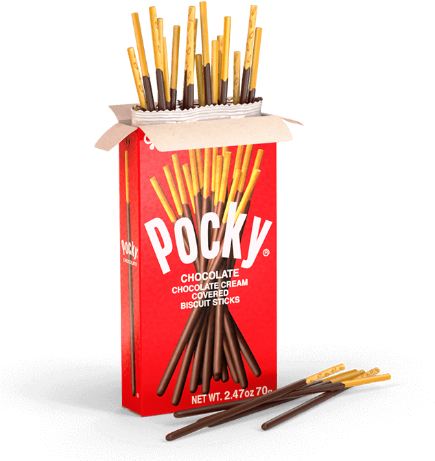 Download Pocky Chocolate Cream Covered Biscuit Sticks | Wallpapers.com