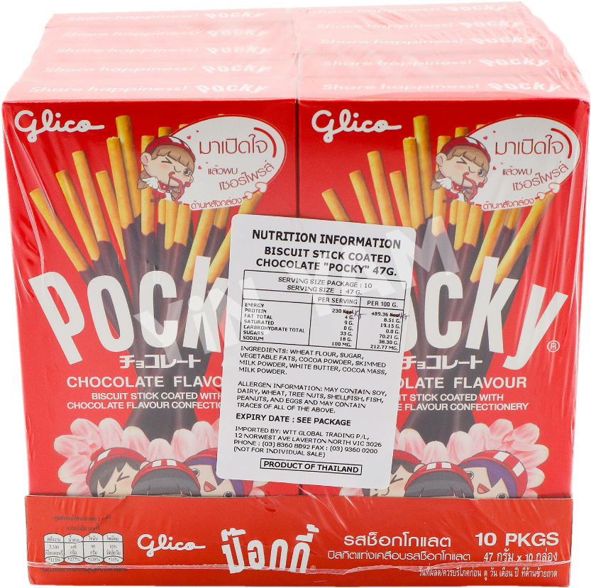 Pocky Chocolate Flavor Multi Pack Box PNG
