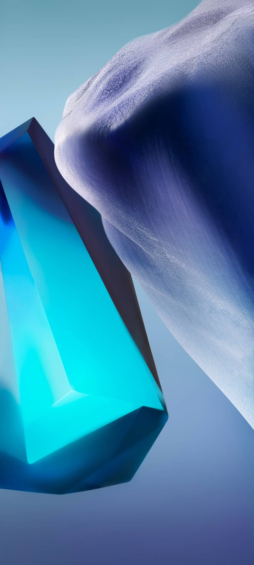 Pocox2 Cristal Azul Fondo de pantalla