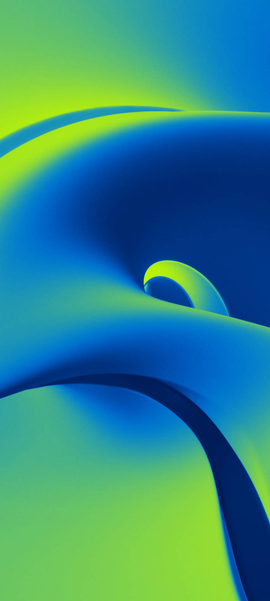POCO X2 Blue-Green Wave Wallpaper