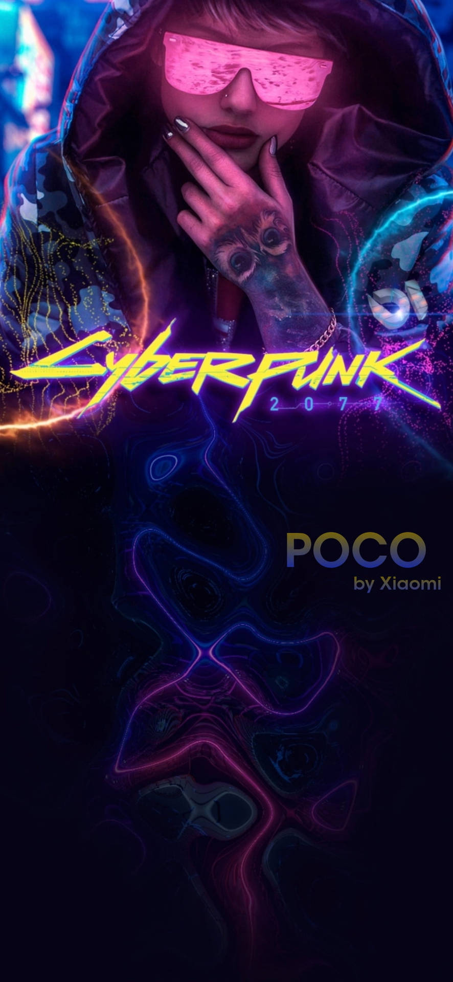 POCO X2 Cyberpunk fra Xiaomi Wallpaper