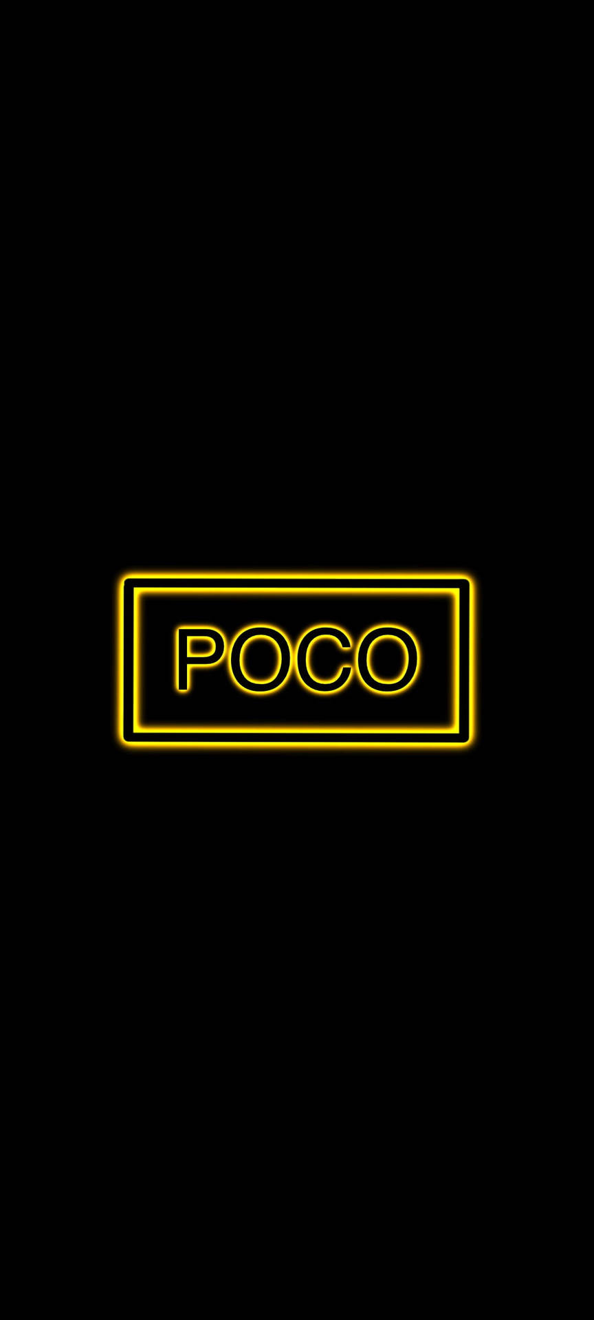 POCO X2 Yellow Font Wallpaper