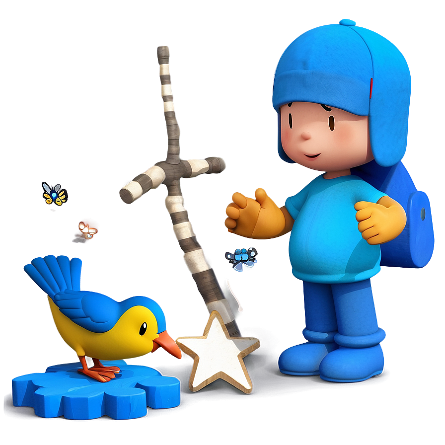 Pocoyo And Sleepy Bird Png Hqj PNG
