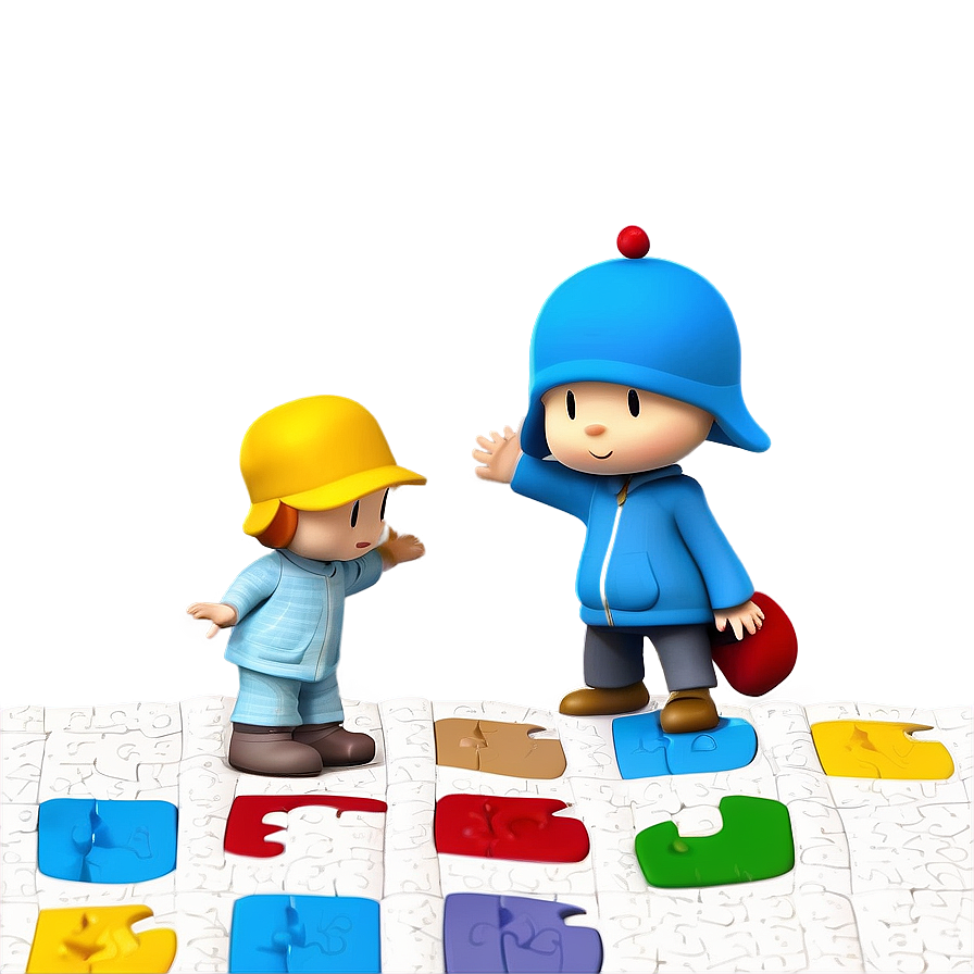 Pocoyo And The Puzzle Game Png Chb PNG