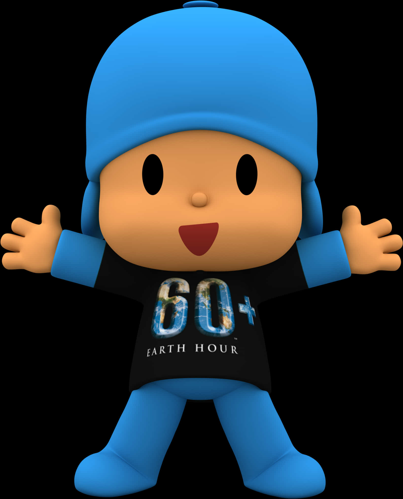 Pocoyo Earth Hour Support PNG