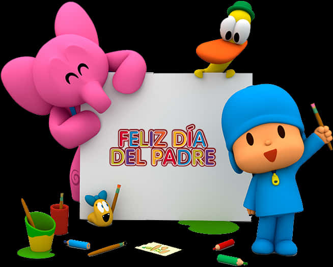 Pocoyo Fathers Day Celebration PNG