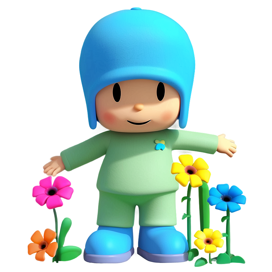 Pocoyo In The Garden Png 05232024 PNG