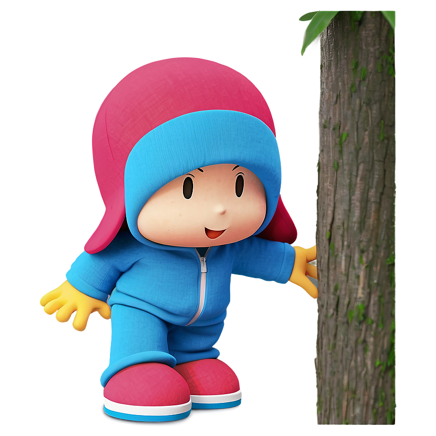 Pocoyo Playing Hide And Seek Png Cec8 PNG