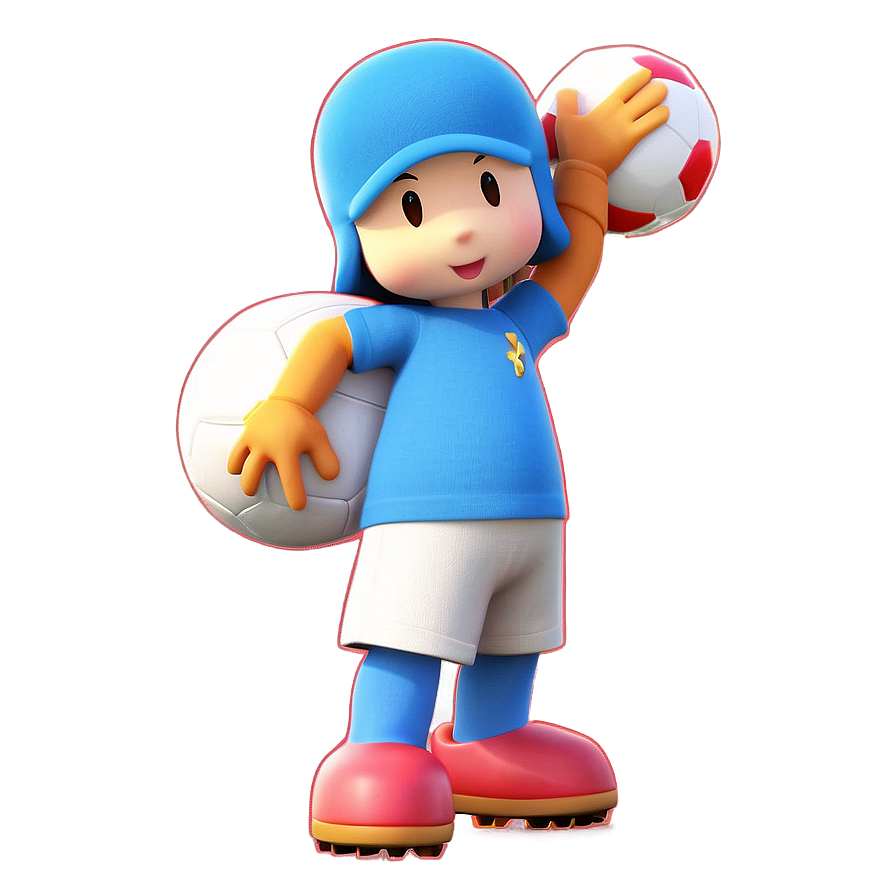 Pocoyo Playing Soccer Png Xqb PNG