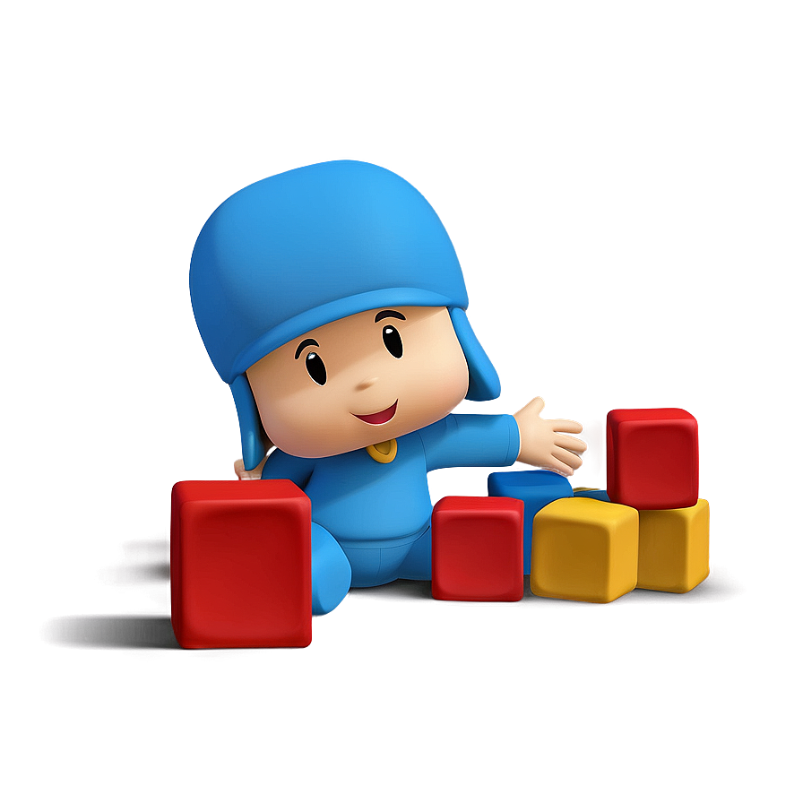 Pocoyo Playing With Blocks Png Mlj PNG