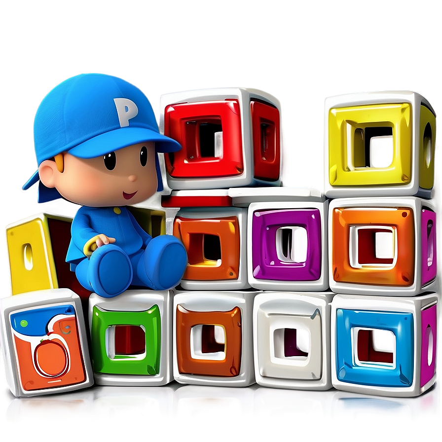 Pocoyo Playing With Blocks Png Uyy3 PNG