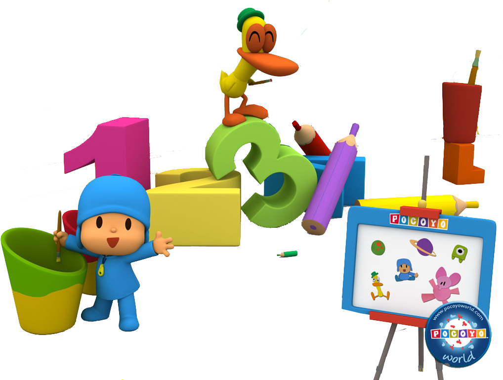 Pocoyoand Friends Playful Learning Scene PNG