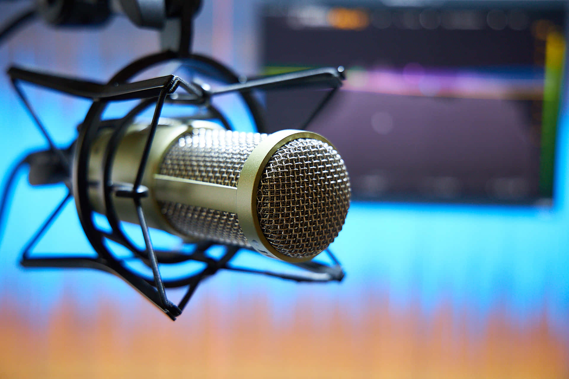 A Microphone In A Recording Studio