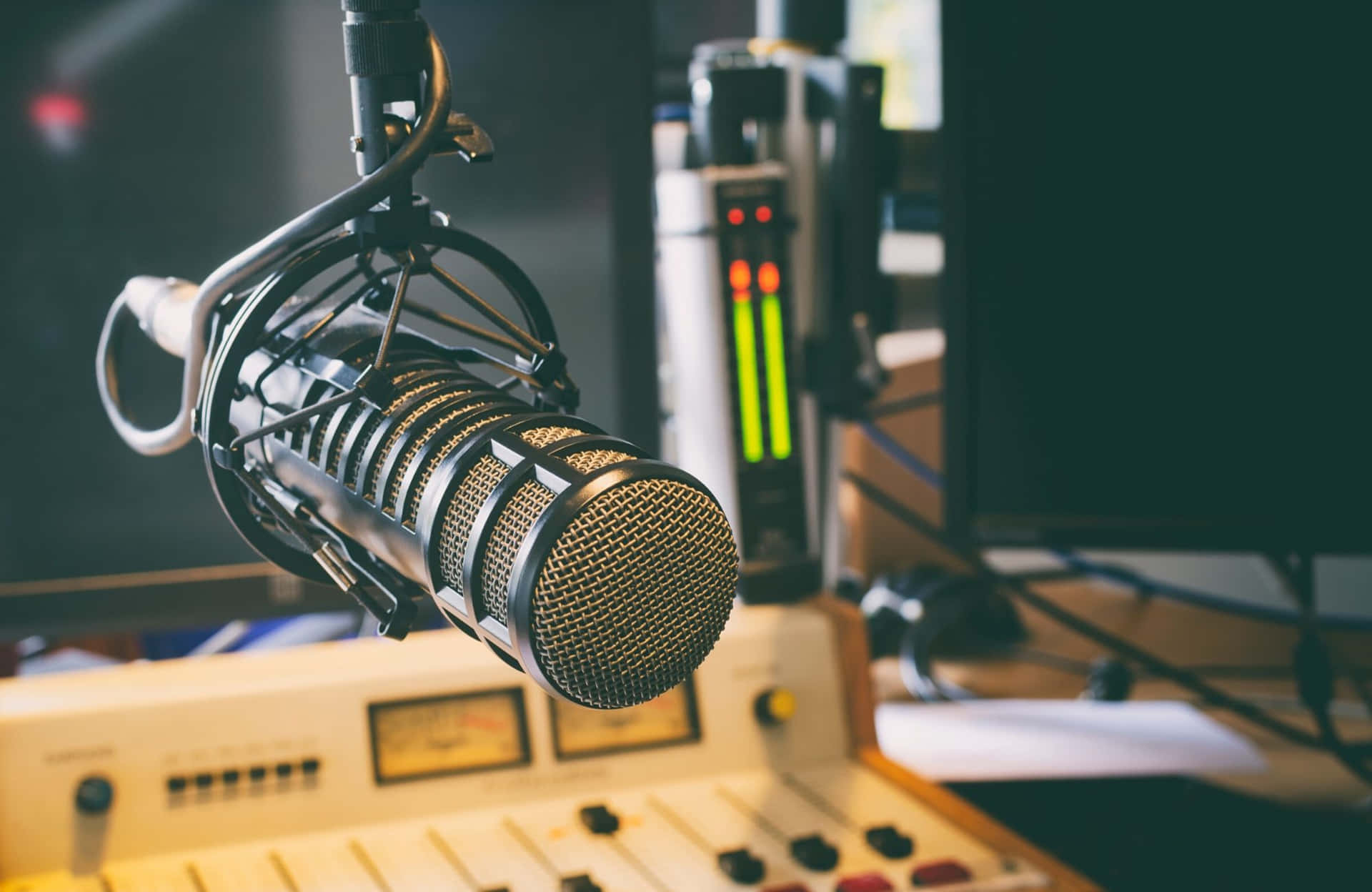 Studiopodcast Mikrofon Hintergrund