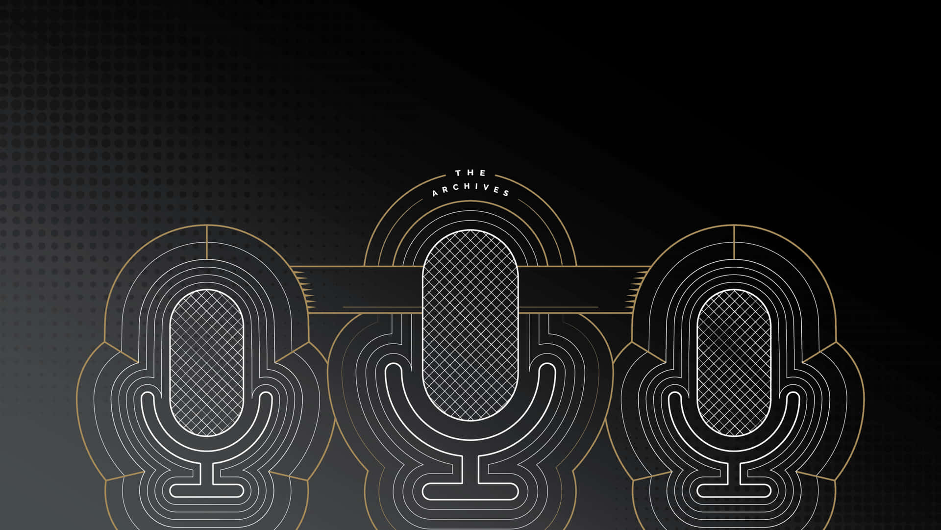 Landscape Three Podcast Microphone Background