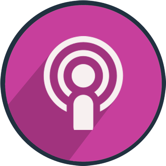 Podcast Icon Purple Background PNG
