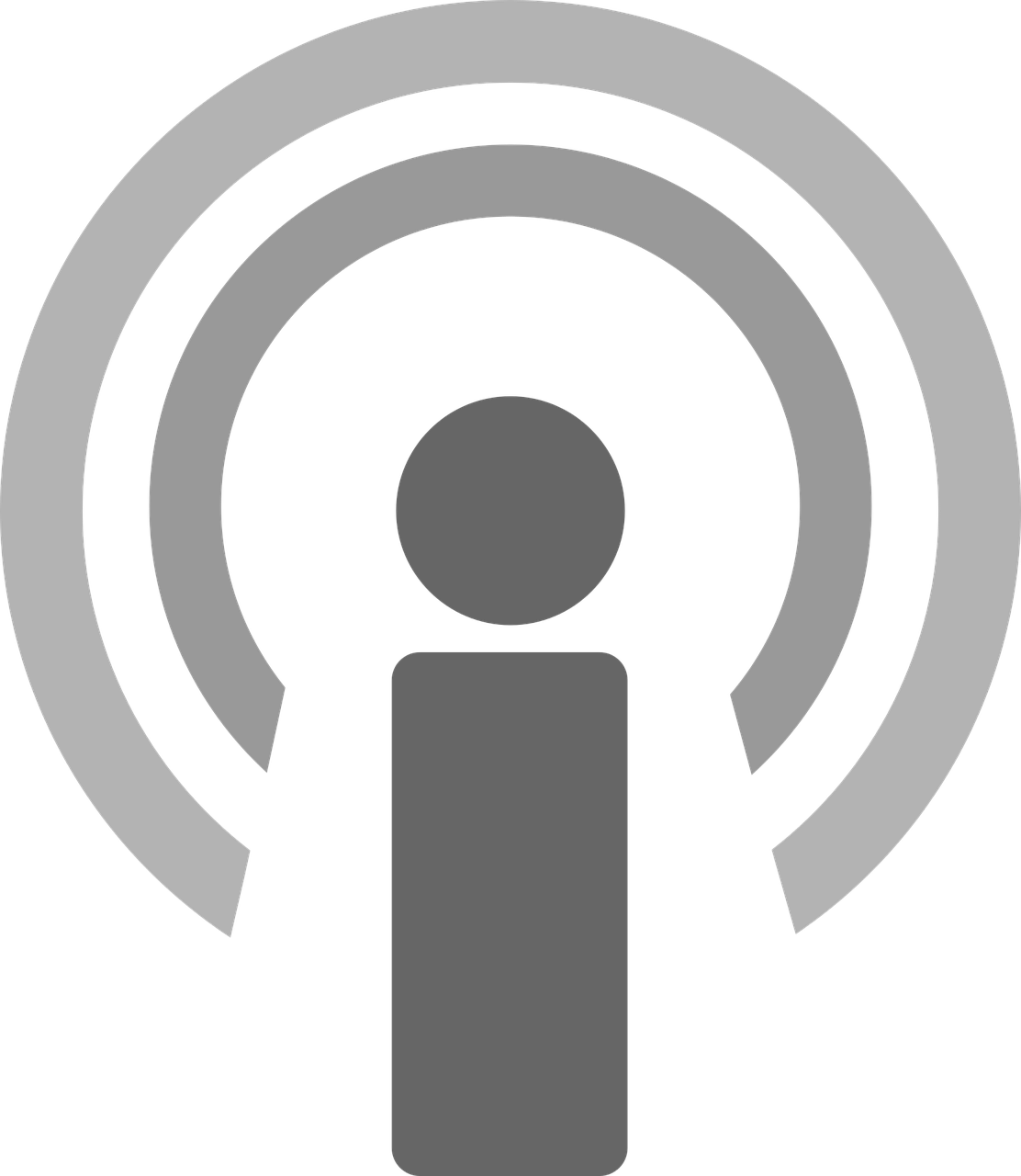 Podcast Icon Silhouette PNG