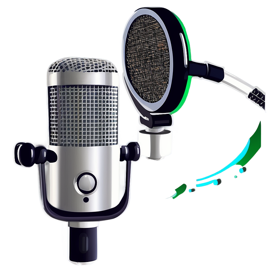 Podcast Mic With Pop Filter Png 80 PNG