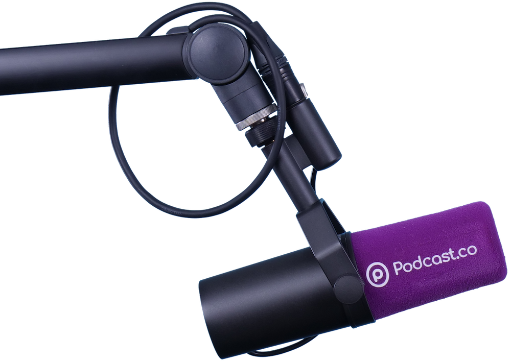 Podcast Microphone Setup PNG