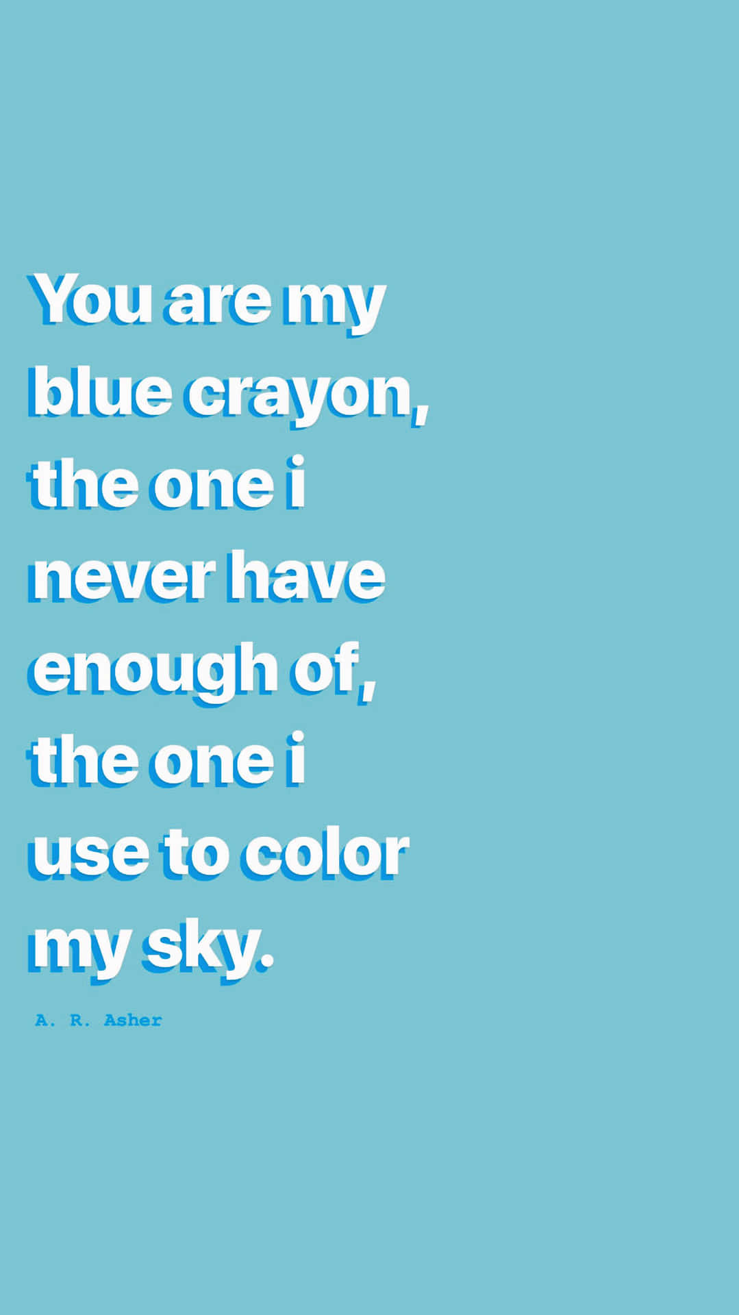 Blue Crayon Poem Wallpaper