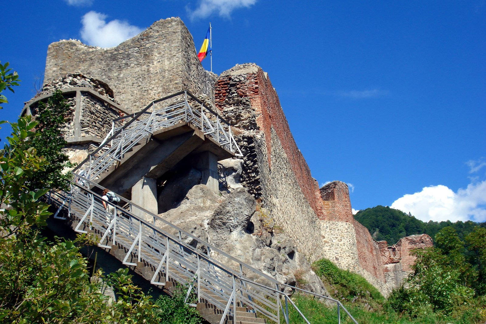 Caption: Historic Poenari Castle, Romania Wallpaper