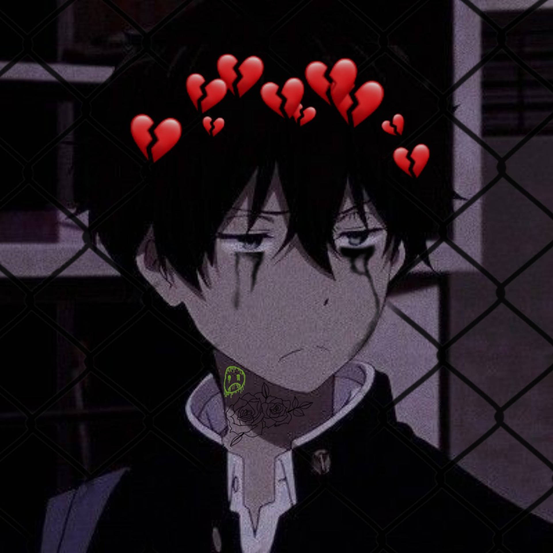 Poetic Despair - Sad Anime Character Profile Picture Wallpaper