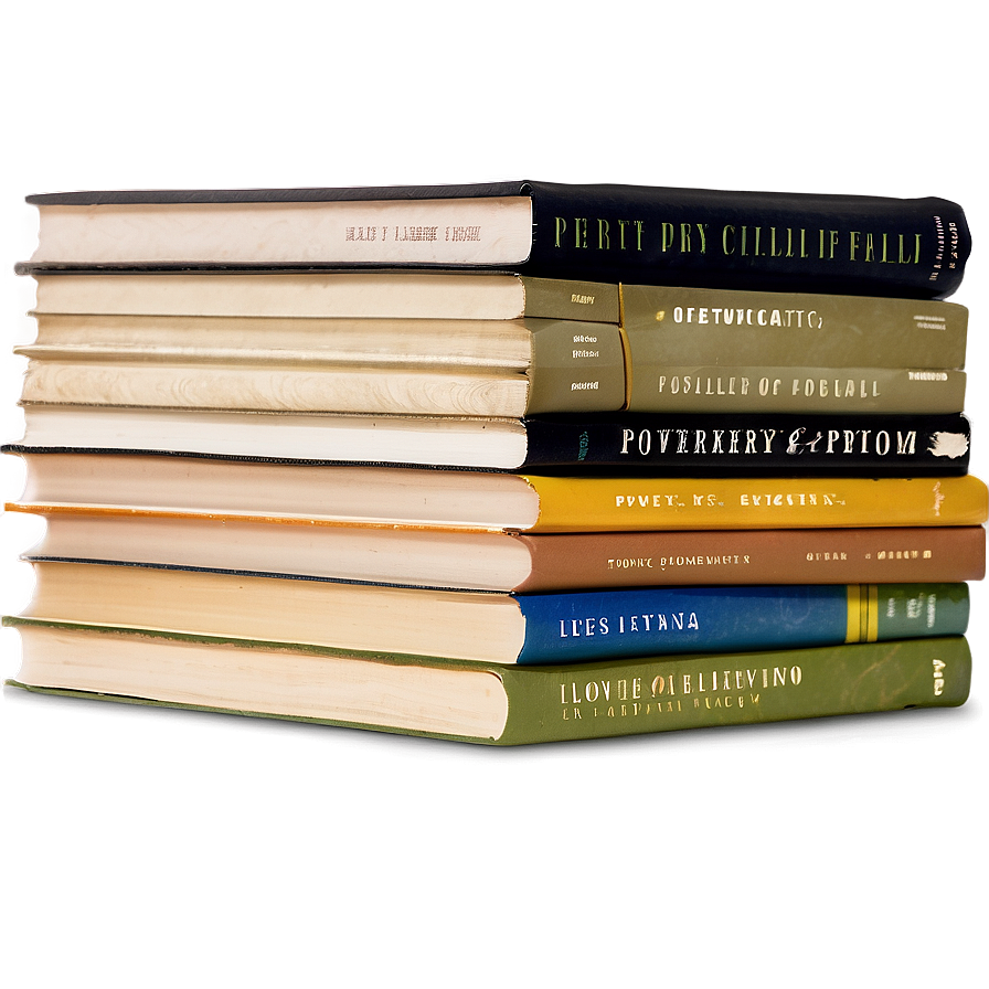 Poetry Books Stack Png 14 PNG