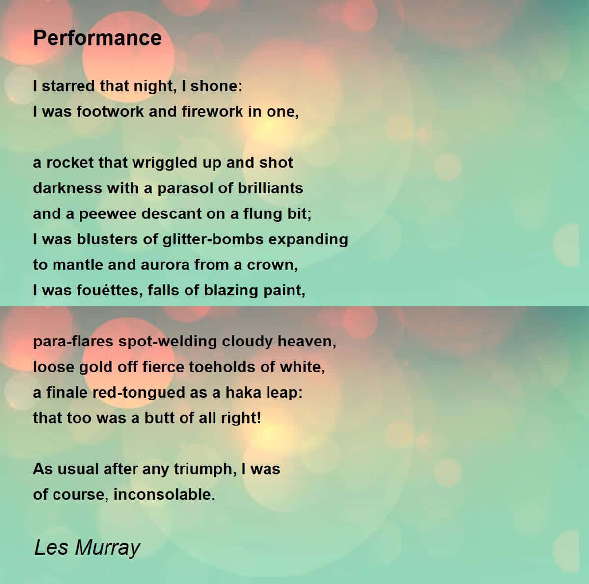 Two Pictures Of A Poem With The Words Performance