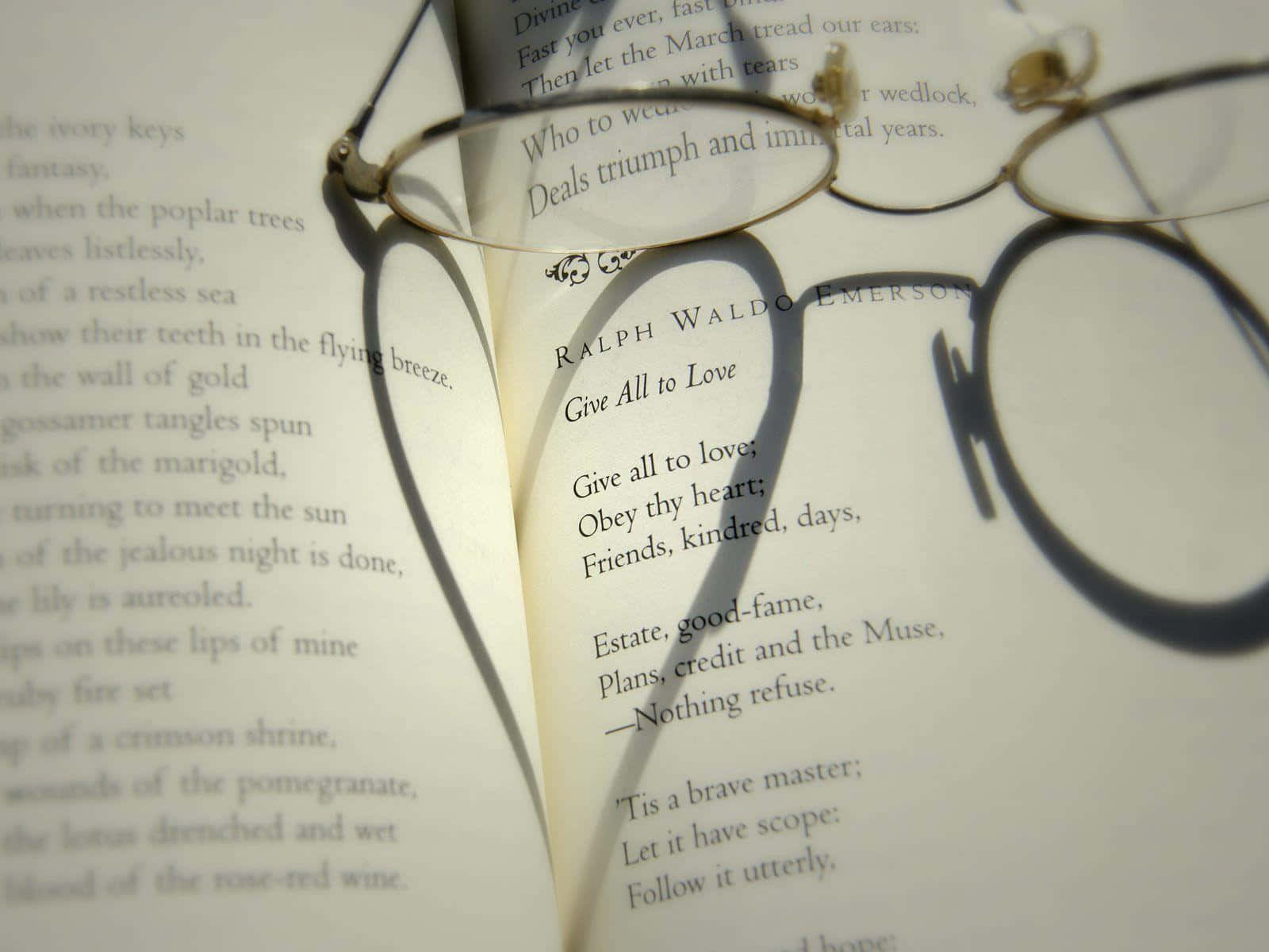 a book with a pair of glasses on it