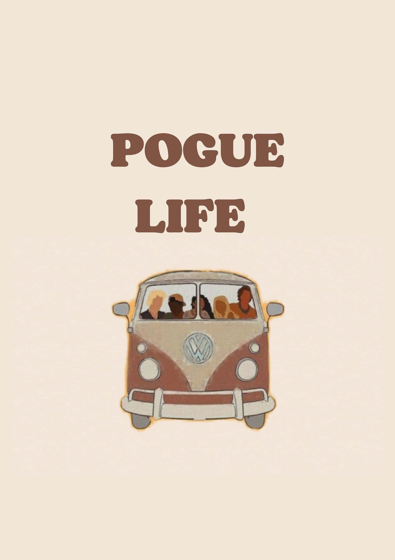 Pogue Life V W Bus Illustration Wallpaper