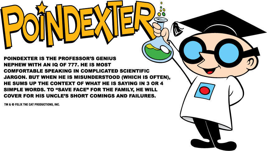 Poindexter Cartoon Character With Beaker PNG