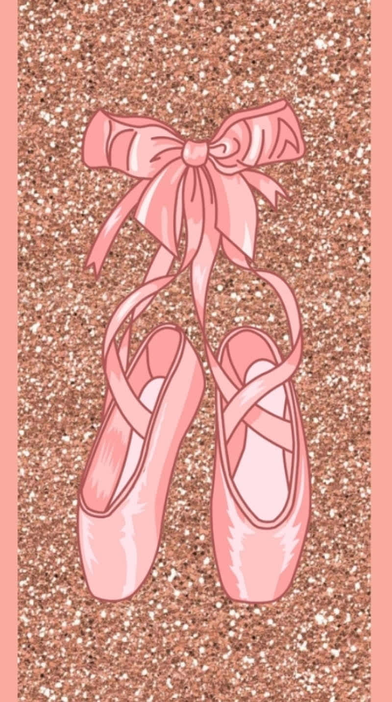Pointe Shoes Pink Ribbon Wallpaper