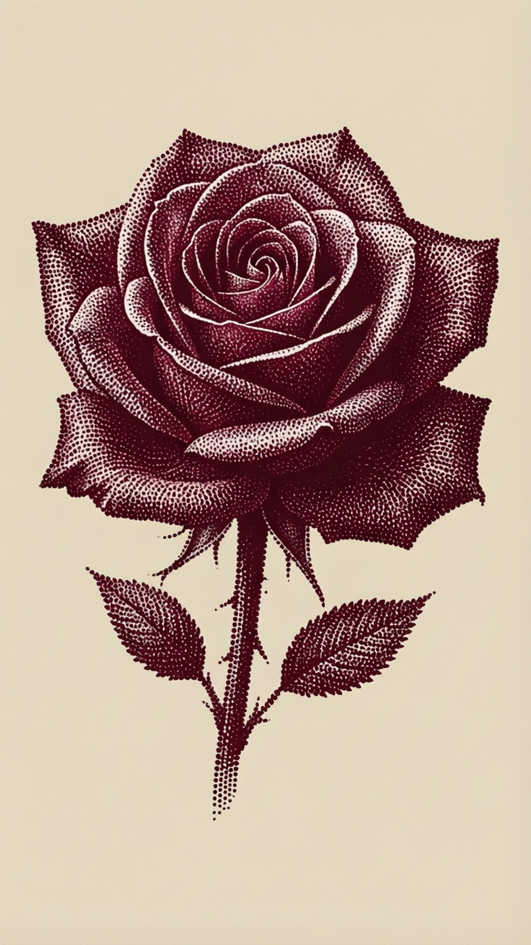 Pointillist Rose Wallpapers